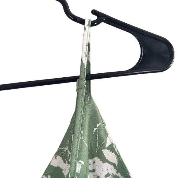 CMZ2005 Green Floral Sleeveless V-Neck Stretch Long Maxi Dress Women Sz XS - Picture 10 of 10